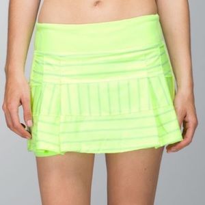 Lululemon Pace Rival Skirt Deauville Stripe Clear Mint Solid - Size 2